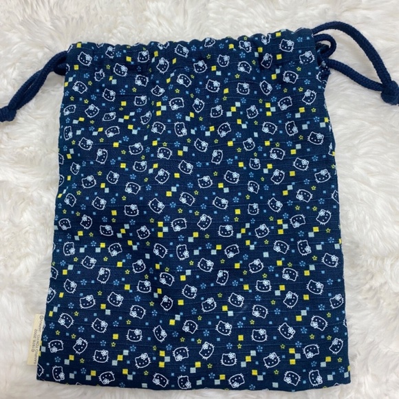 Sanrio Tokyo Japan 2002 Hello Kitty Drawstring Cloth Pouch Bag 8.5" Kawaii 2313 - Picture 3 of 8
